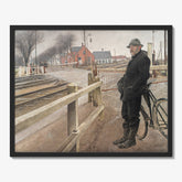Waiting for the Train. Level Crossing by Roskilde Highway by L.A. Ring - thumbnail_1_bf_676730feb7c995d950164012
